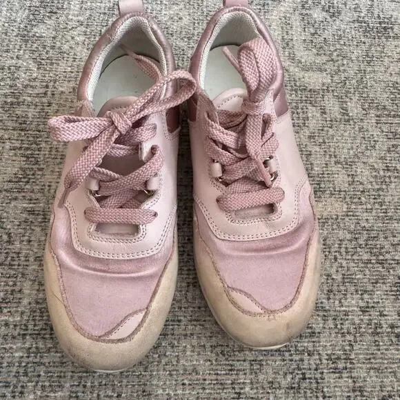 Buscemi Ventura Rosa Pink Toddler Girl Lace Up Sneakers Size EU 26 US 9.5 - Picture 1 of 9